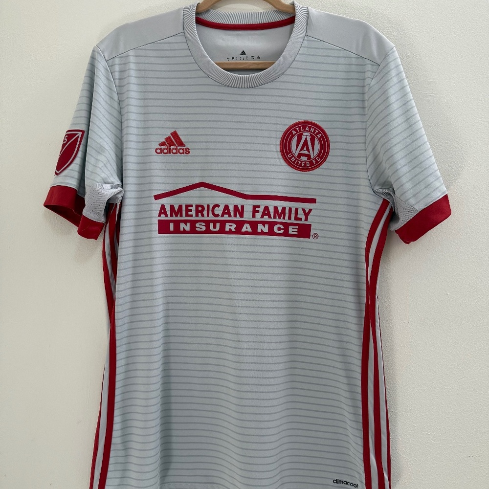 Men’s Atlanta United adidas Gray 2017 Secondary Jersey, Size L